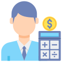 Bookkeeper accountant icon