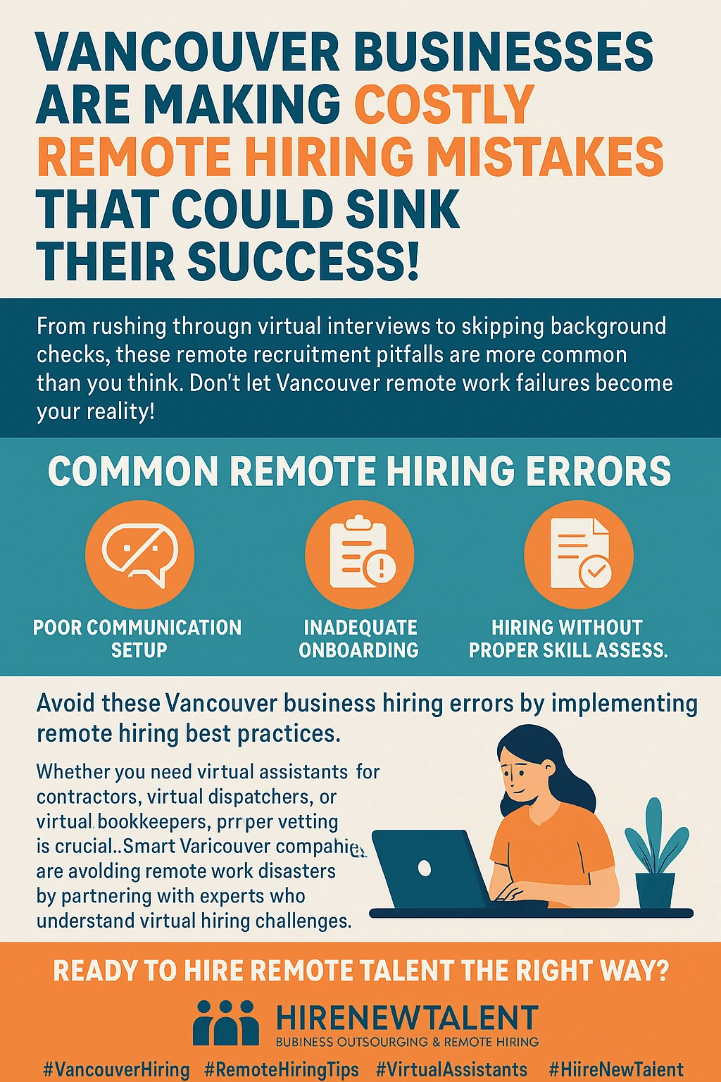 Remote hiring mistakes Vancouver infographic key takeaways