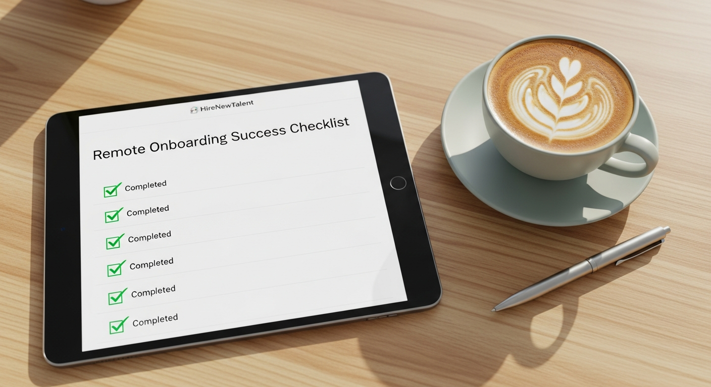 Remote onboarding success checklist digital